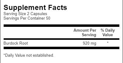 Burdock korenina 460 mg - 100 kapsul