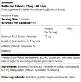 Butterburski ekstrakt 75 mg 60 kapsul