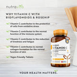 Vitamin C 1000 mg z bioflavonoidi in šipkom 180 <tc>Nutravita</tc> tablete
