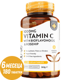 Vitamin C 1000 mg z bioflavonoidi in šipkom 180 <tc>Nutravita</tc> tablete