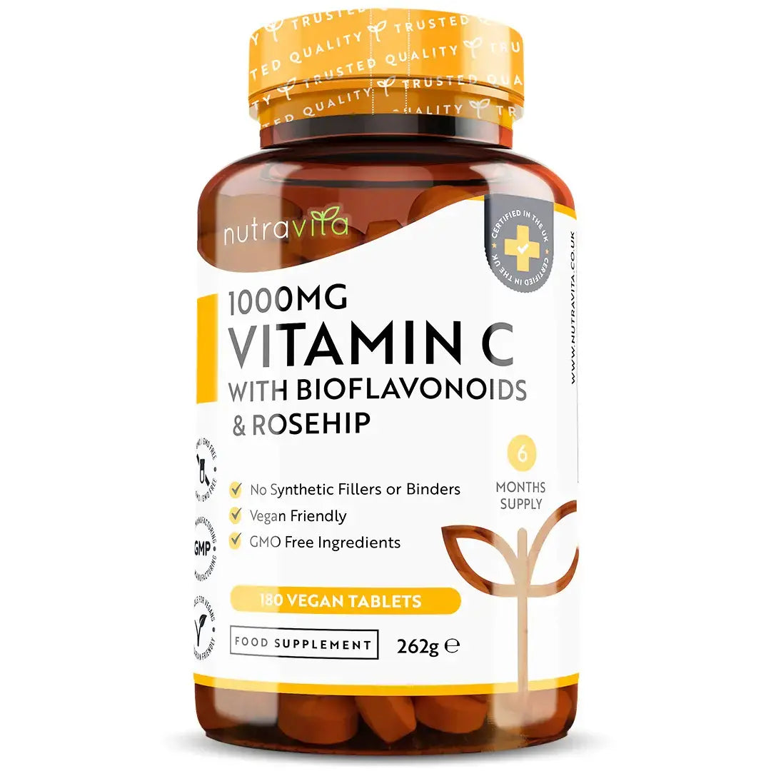 Vitamin C 1000 mg z bioflavonoidi in šipkom 180 <tc>Nutravita</tc> tablete