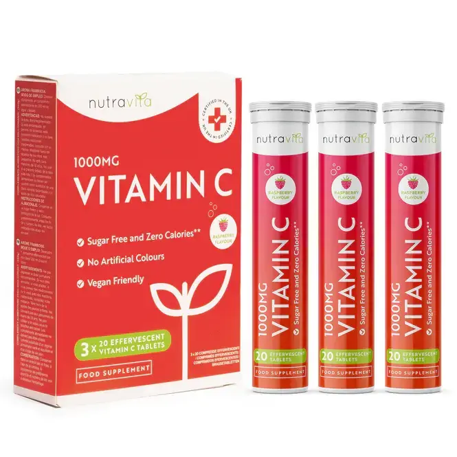 Vitamin C 1000 mg 60 topnih tablet (3x20) <tc>Nutravita</tc>