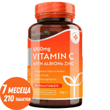 Vitamin C 1000 mg s cinkom (Albion® Cink) 15 mg 210 tablet <tc>Nutravita</tc>