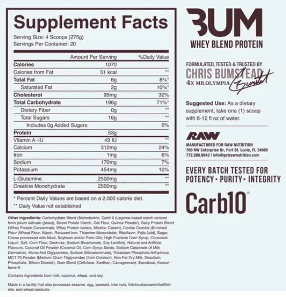 CBUM MASS Gainer | Sirotkine beljakovine in karb10® - 5443 gramov