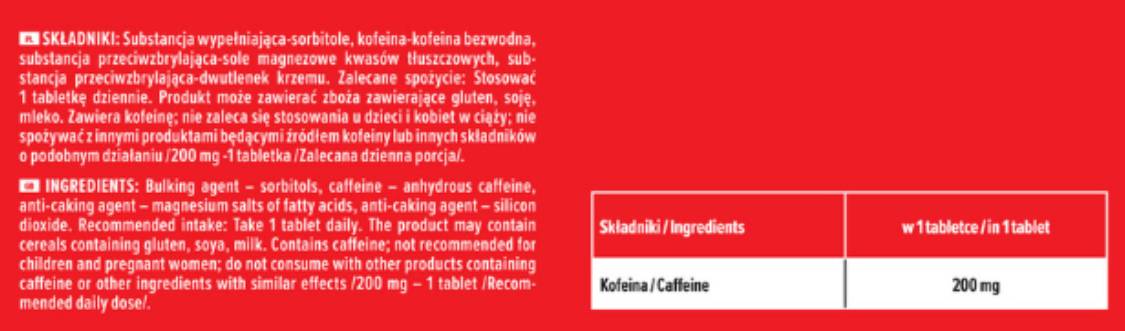 Kofein 200 mg - 200 tablet