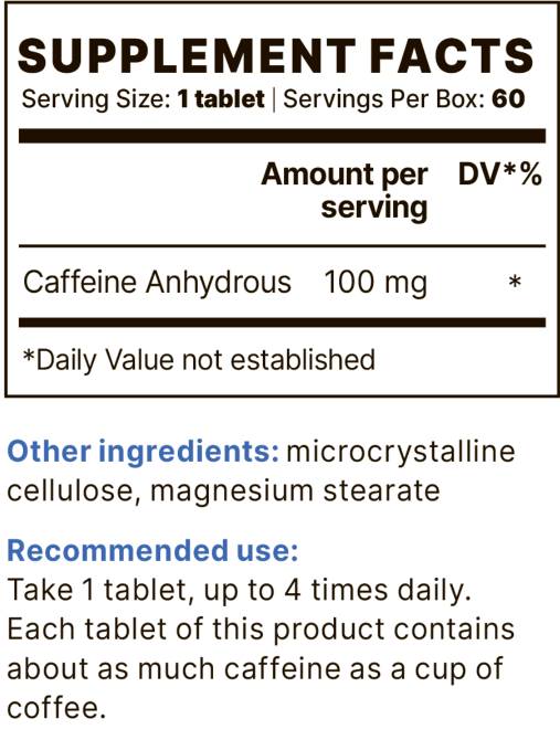 Kofein BP 100 mg - 60 tablet