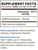 Kofein BP 100 mg - 60 tablet