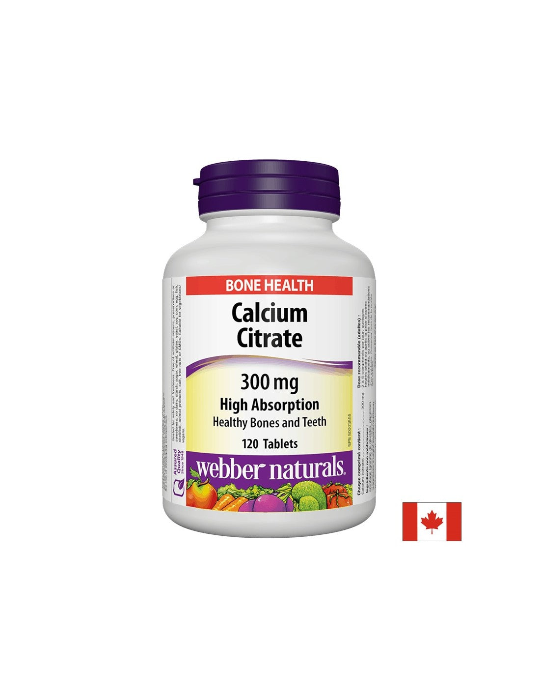 Kalcijev citrat, 300 mg, 120 tablet