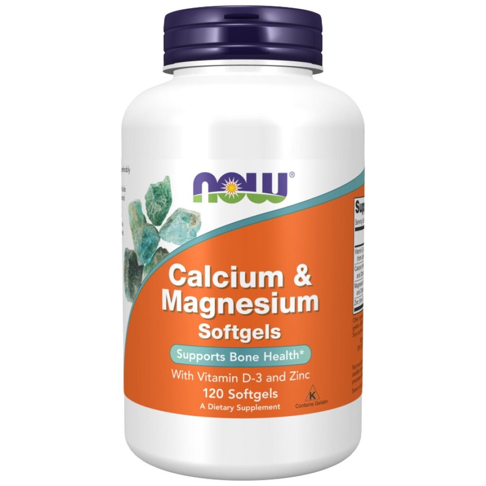 Softgeli kalcija in magnezija / z VIT D in cinkom - 120 gel kapsul