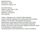 Kalcij + magnezij, cink in vitamin D - 120 tablet