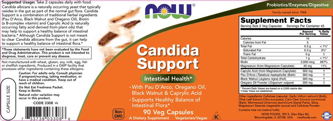 Podpora Candida | Candida jasno - 90 kapsul