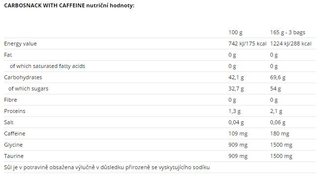 Carbosnack s kofeinsko vrečko 18 x 55 gramov