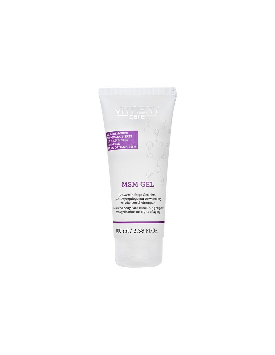 Care MSM Gel - Gel za obraz in telo z 99,9% organskim MSM (metilsulfonilmetan), 100 ml <tc>Vitabay</tc>