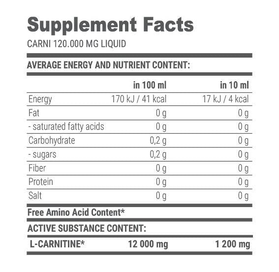 Carni tekoči L -karnitin 120000 - 1000 ml