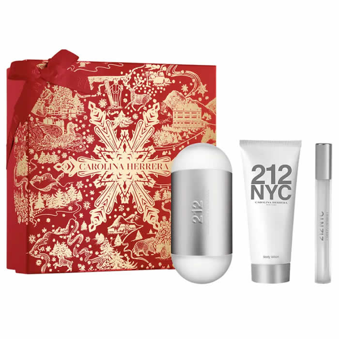 <tc>CAROLINA HERRERA</tc> 212 Nyc Eau De Toilette Spray 100 ml set 3 kosi