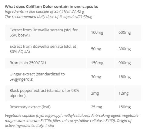 Celiflam Dolor - 60 kapsul