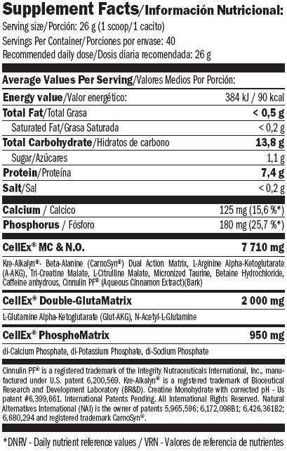 CELLEX ® Unlimited Powder 520G.