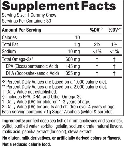Otroški dha gumije 600mg - 30 gumij
