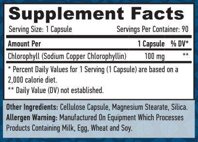 Klorofil 100mg. 90 VCAPS