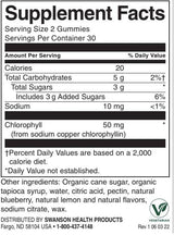 Klorofil detox gumije | Borovnica - 60 žvečilnih tablet