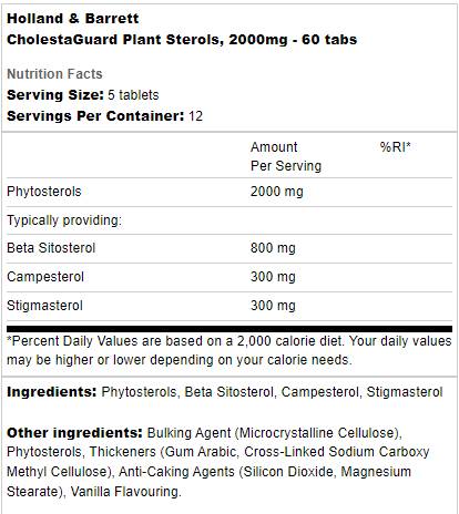 Cholestaguard rastlinski steroli 2000 mg | Podpora za holesterol - 60 tablet