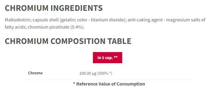 Kromium picolinate 200 mcg - 90 kapsul