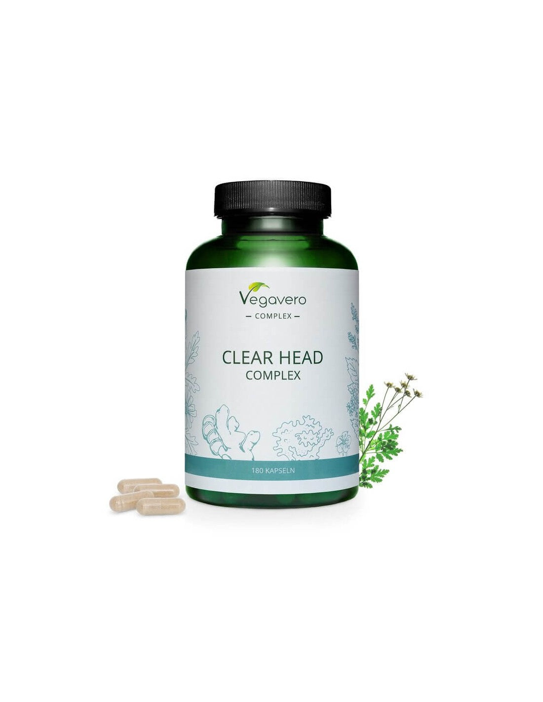 Clear Head Complex, 180 kapsul, 100 % vegansko <tc>Vegavero</tc>