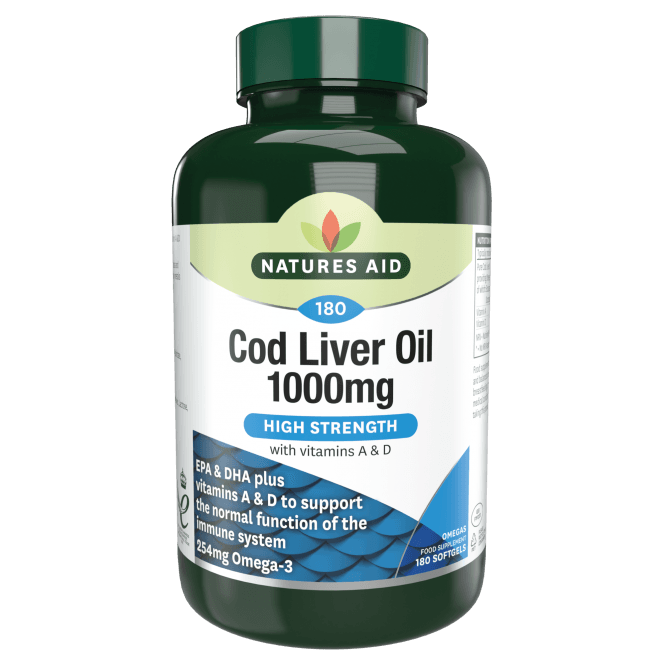Cod jetrno olje 1000mg 180 SoftGels NatureSaid