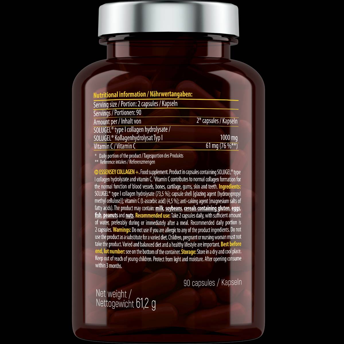 Kolagen+ | z vitaminom C - 90 kapsul