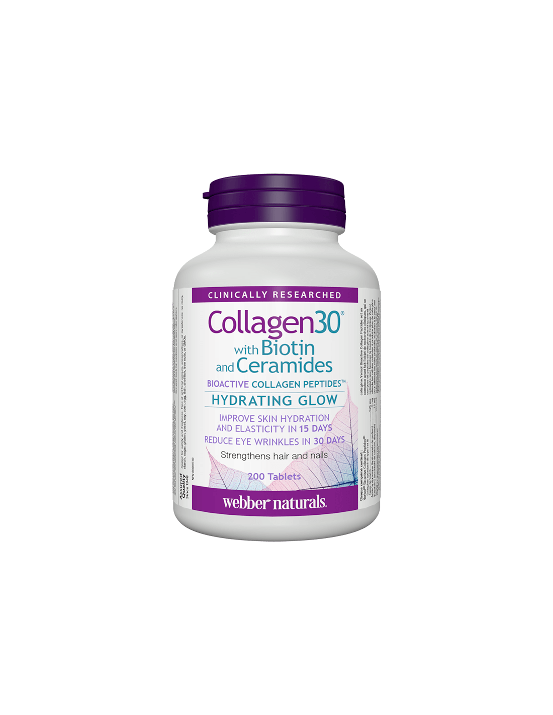 Collagen30® z biotinom in ceramidi / kolagenom (bioaktivni kolagenski peptidi) z biotinom in ceramidi, 200 tablet