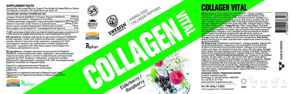 Kolagen vitalni / hidrolizirani peptidi - 400 gramov