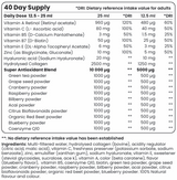 Kolagen z retinolom, hialuronic, CoQ10 - (20/40 odmerkov, 500 ml)