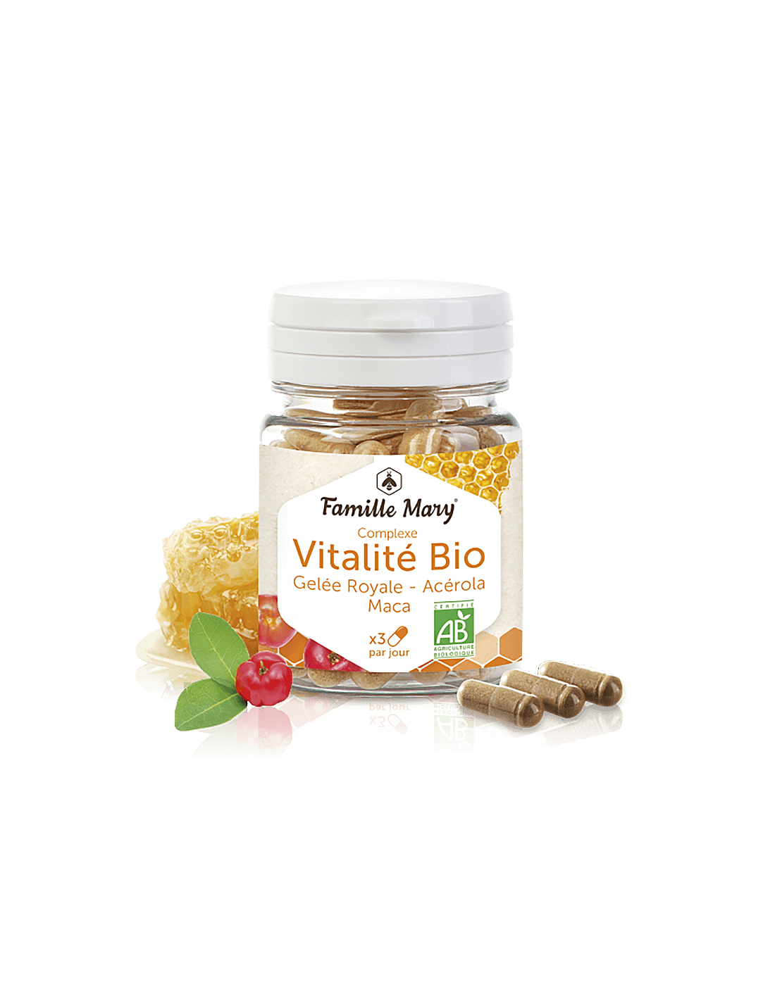 Vitalnost in energija - Bio Vital Complex z MacA, Royal Jelly in Acerola - Complexe Vitalit Bio, 60 kapsul