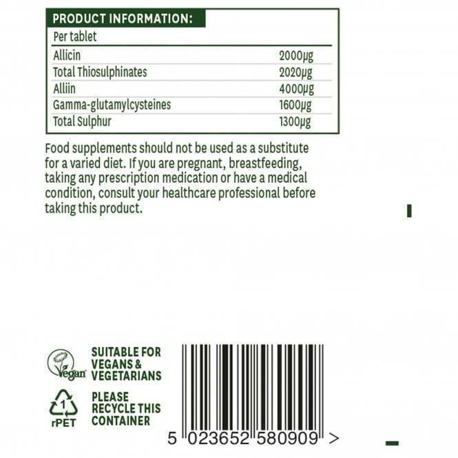 Koncentriran česen z alicinom (koncentrirani česen) 2000mcg 90 tablet Naturesaid
