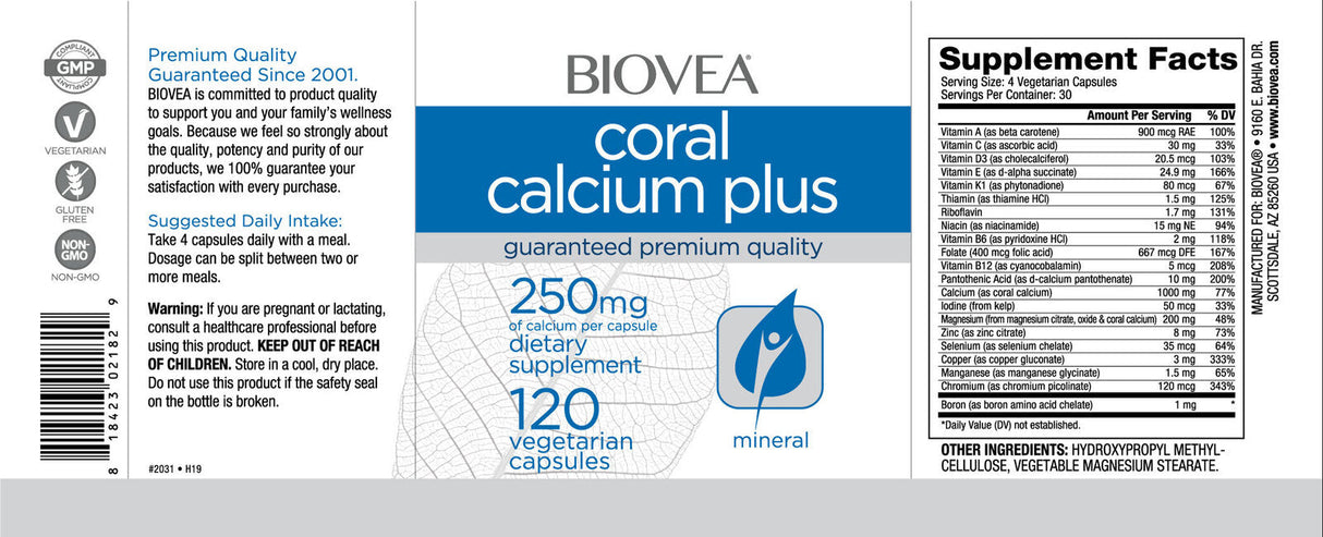 Koral kalcij plus 1000 mg / 120 kap