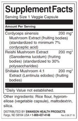 Kompleks Cordyceps z gobami Reishi in Shiitake - 60 kapsul