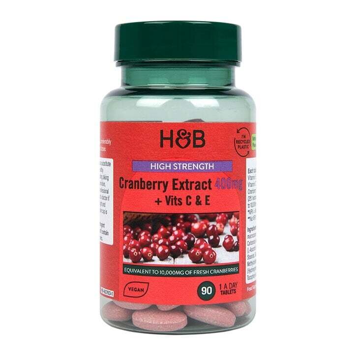 Brusnica z vitamini C in E (brusnični ekstrakt + VIT C&E) 400mg 90 tablet Holland & Barrett