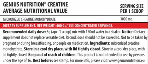 Kreatin monohidrat - 400 gramov