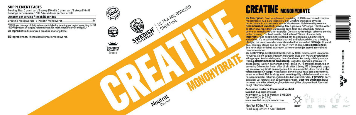 Kreatin monohidrat / dodatno mikroniziran - 250 gramov