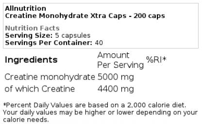 Kreatin monohidrat xtra caps 200 kapsul