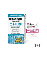 Probiotik - Critical Care Probiotic, 55 milijard aktivnih probiotikov, formula 9 sevov, 30 V-kapsul <tc>Natural Factors</tc>