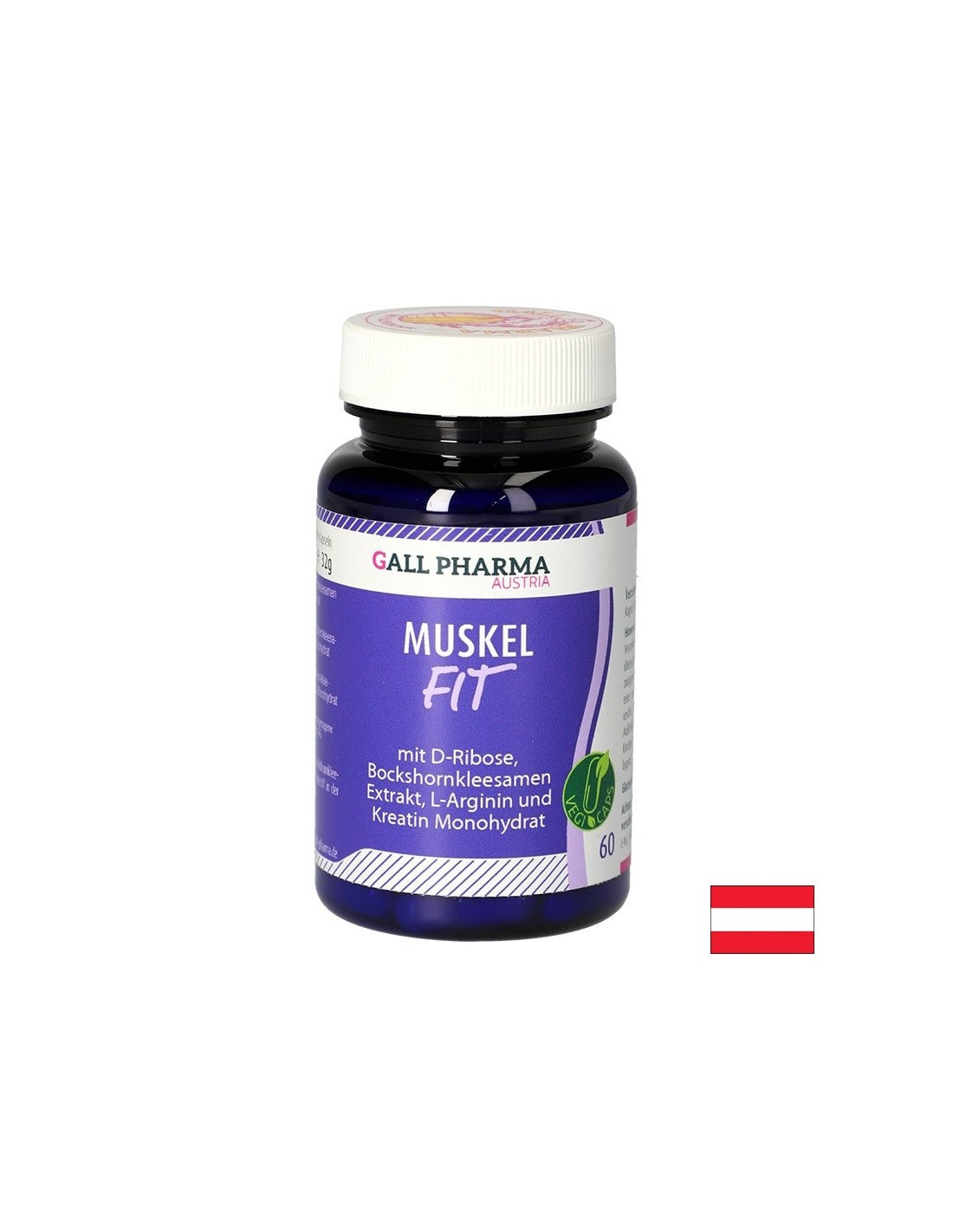 Mišična formula z d-ribozo, smreko, L-arginin in kreatin, 60 kapsul