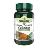 Ingver, kurkuma in bromelain 60 tablet Naturesaid