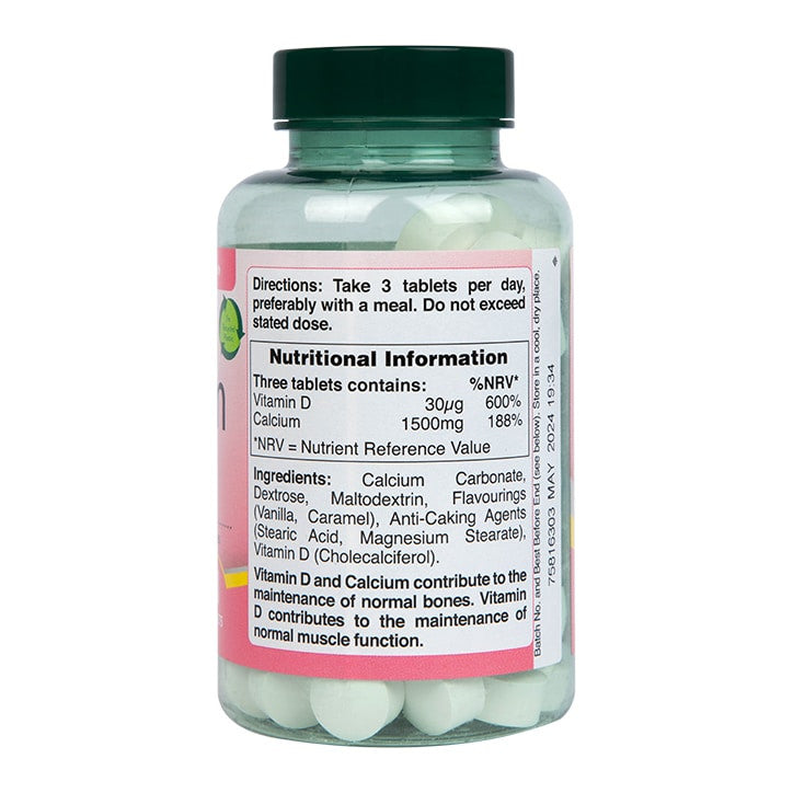Žvečilni kalcij 1500 mg + vitamin D - 90 žvečilne tablete