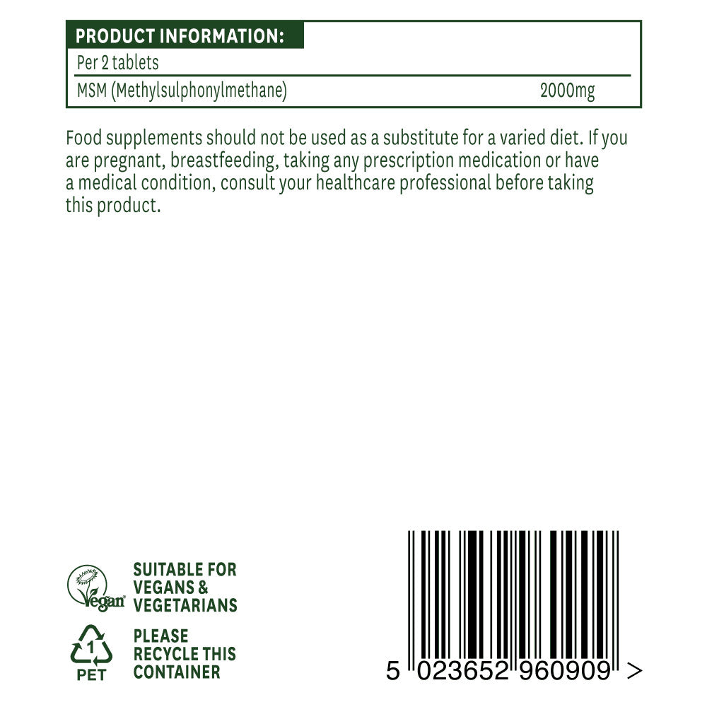 Metilsulfonilmetan MSM (metilsulfonilmetan MSM) 1000mg 90 tablet Natursaid