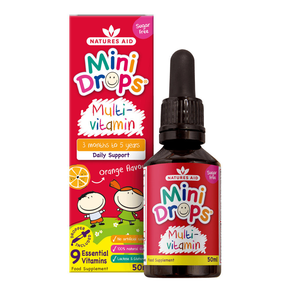 Multivitaminske kapljice za otroke (mini kapljice multi-vitamin) 50ml Naturesaid