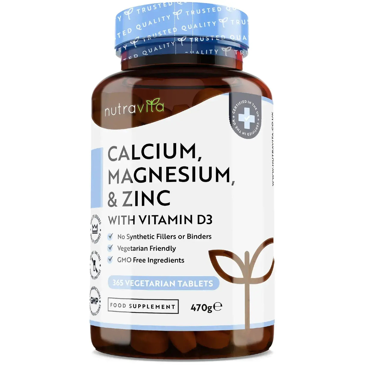 Kalcij, magnezij, cink in vitamin D3 - 365 tablete