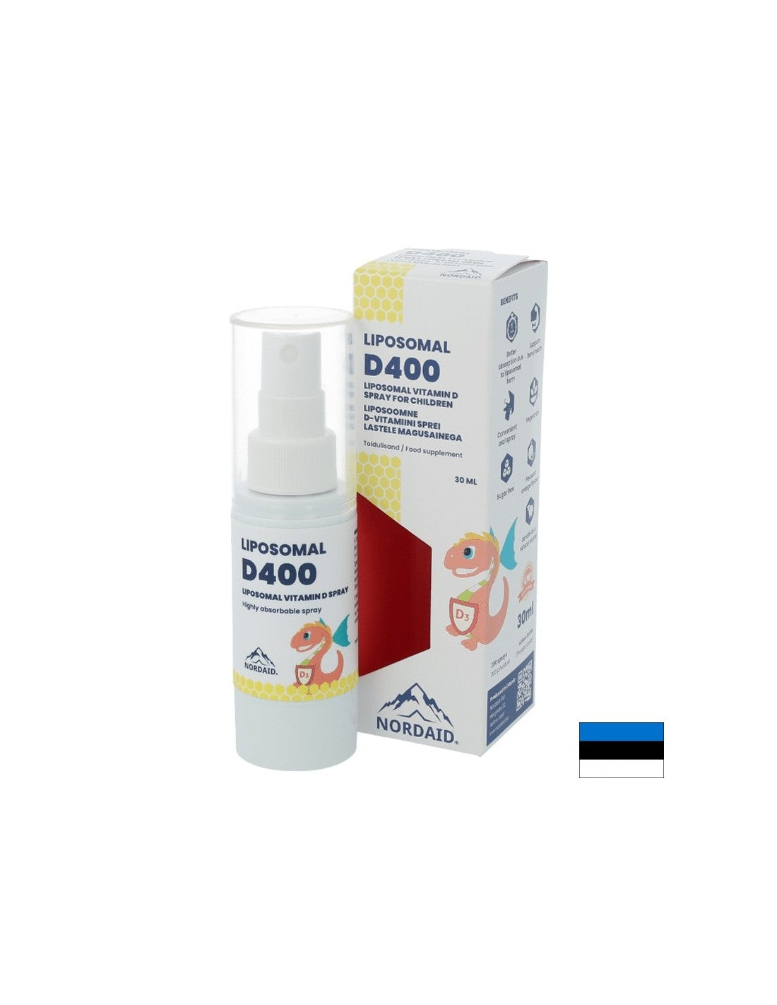 Liposomski vitamin D3 400 iu z visoko absorpcijo - močna imunost in zdrave kosti in zob