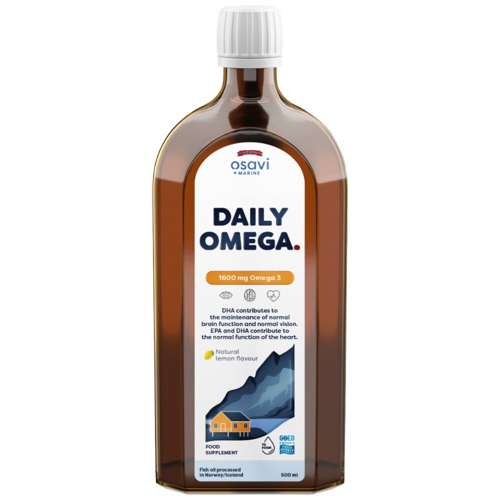 Dnevna omega tekočina | Naravna limona aromatizirana - 500 ml