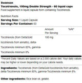 Dvojna trdnost Tocotrienols 100 mg 60 gel kapsul